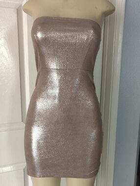 strapless open back dress Pink and Red Maxi Dress